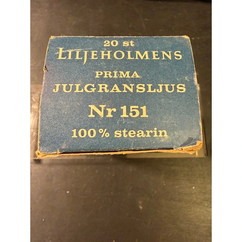 Vintage Liljeholmens Prima Julgransljus Nr 151 Red Candles Made in Sweden 20ct